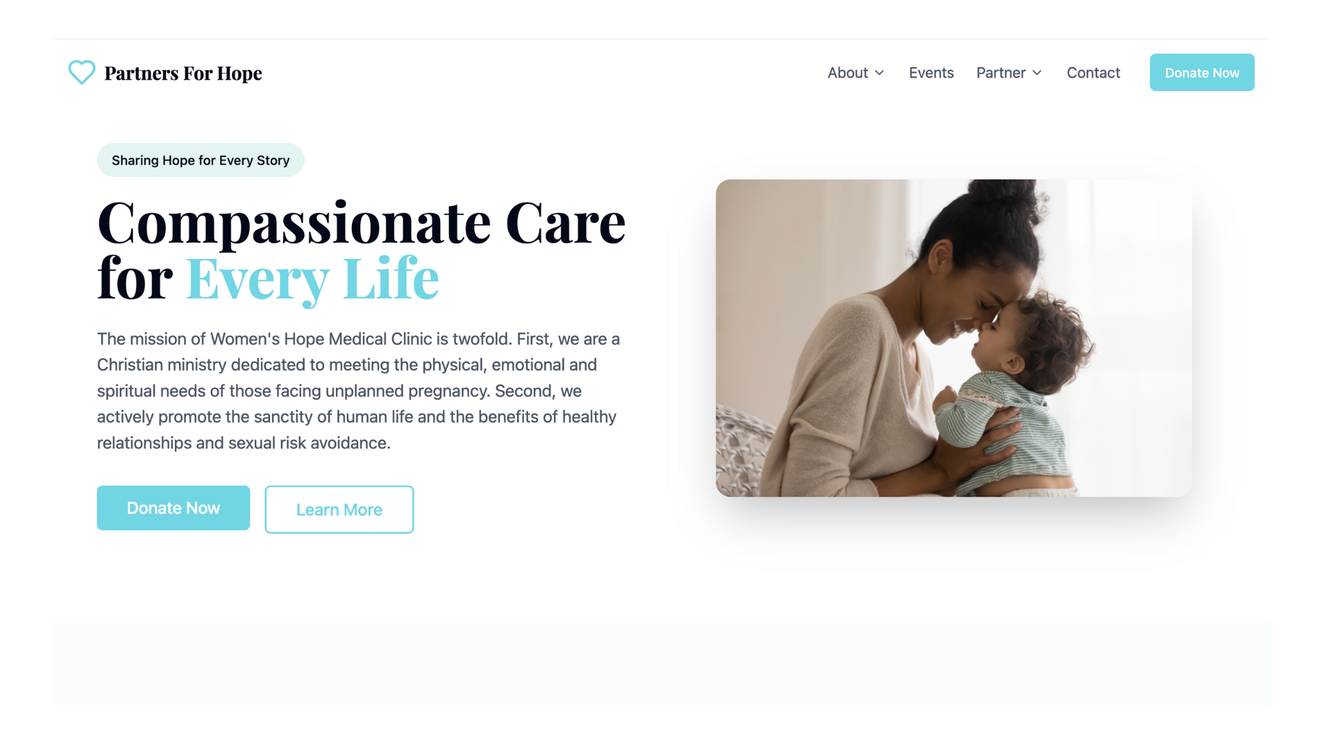 Partners for Hope website
